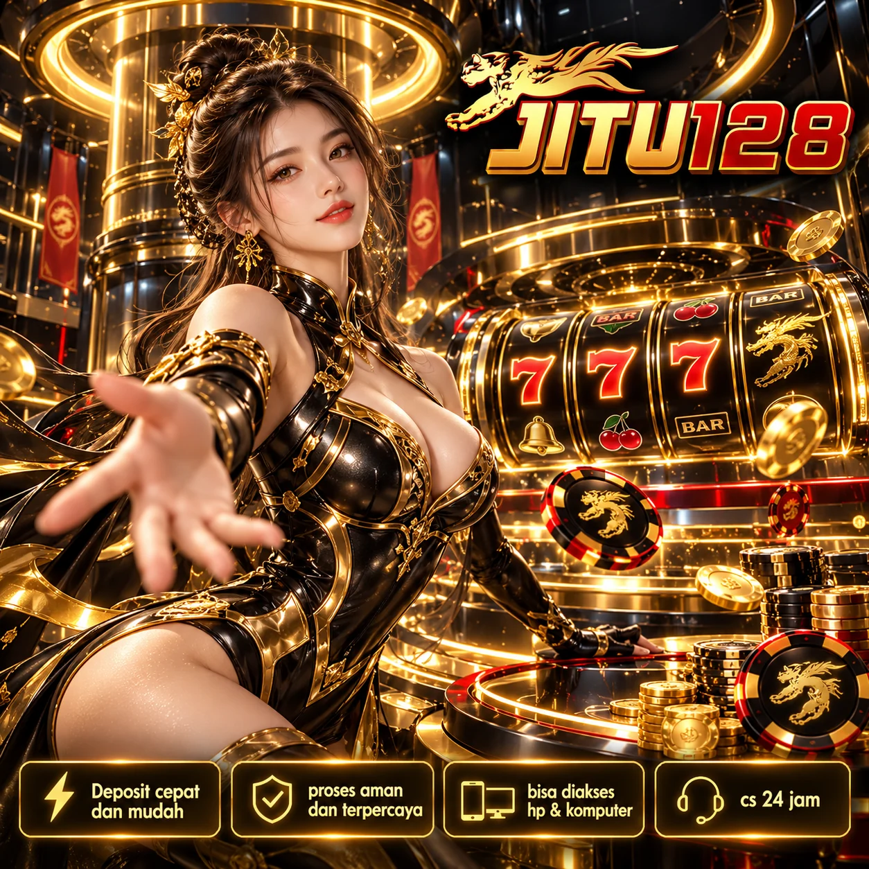 Poster JITU128 ke-2 bernuansa emas dan hitam